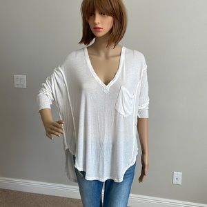 *not for sale* Bundle of 2 Small We the Free V-Neck Tees Maroon and Cream